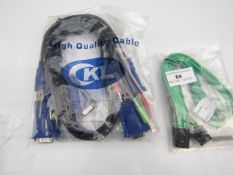 VGA cable with an AUX cable and computer wires, untested.