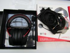 Hyper X Cloud Alpha gaming headphones, untested and boxed.