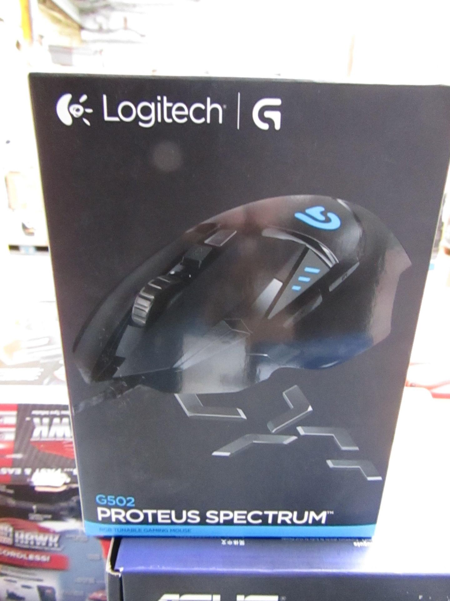 Logitech G502 Proteus Spectrum gaming mouse, untested and boxed. RRP £104.00
