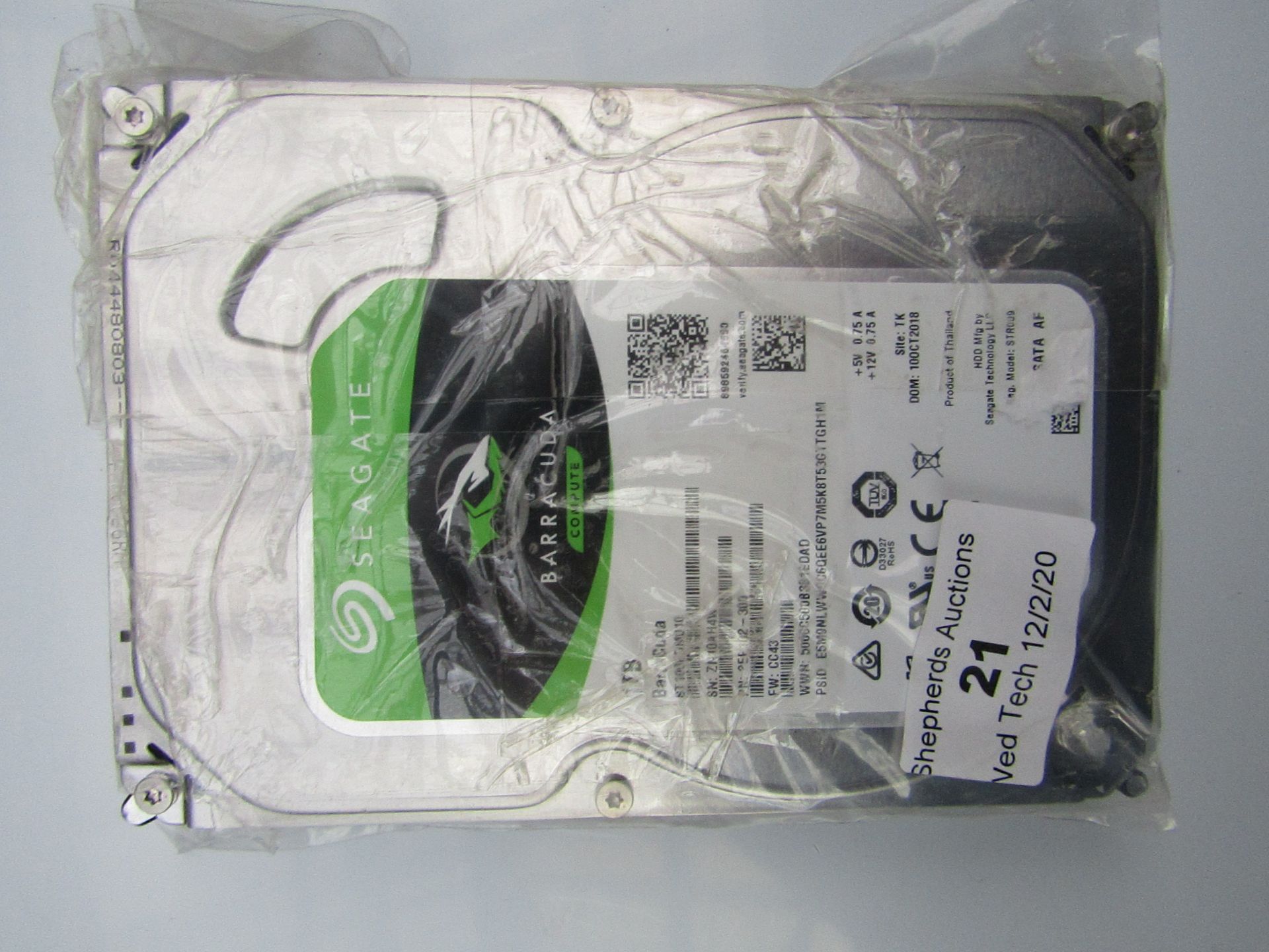 Seagate 1TB hard drive, untested.