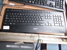 Logitech keyboard, untested and boxed.