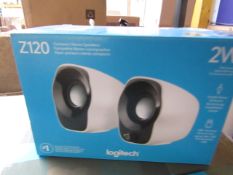 Logitech Z120 2w speaker, untested and boxed.