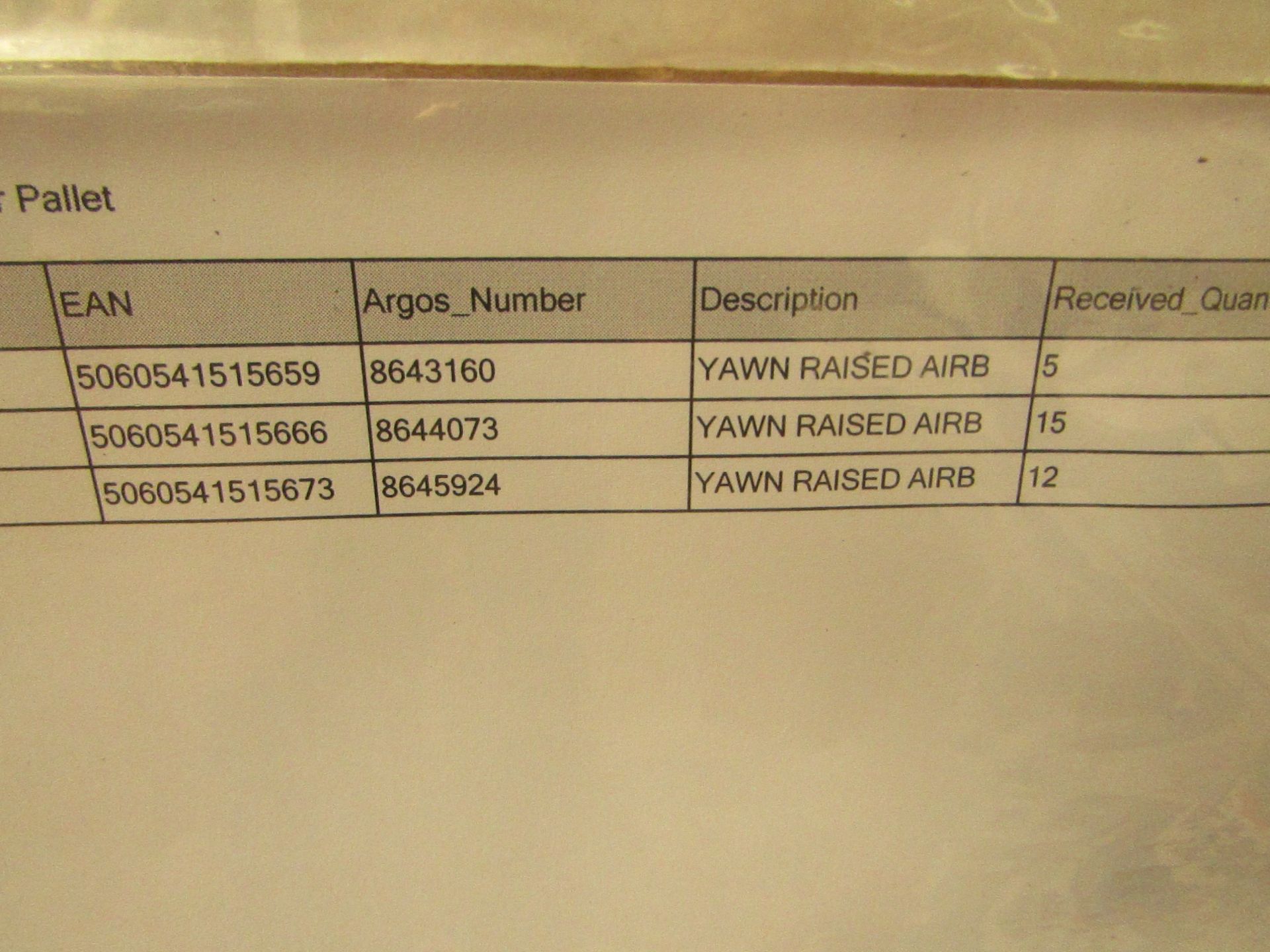 | 32X | THE PALLET CONTAINS VARIOUS SIZED YAWN AIR BEDS | BOXED AND UNCHECKED | NO ONLINE RE- - Image 2 of 2