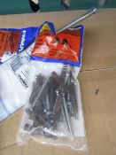 5x Packs of 12 Rawl Plug brown brickwork fixings, new and packaged.