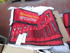 Heshang Tools 12 Piece chrome vanadium steel combination spanner set, new in carry roll.