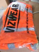 Vizwear orange fleece, size 3XL, new and packaged.