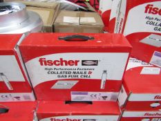 Box of 2x Fischer collated nails and gas fuel cells, new and boxed.