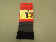 3 x Spanx by Sara Blackely Two-timin Reverserible Black/Charcoal Trouser Socks one size RRP £8