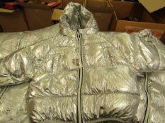 Childs Padded Silver Jacket age 6-7 yrs RRP £30 new in packaging