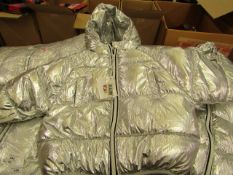 Childs Padded Silver Jacket age 6-7 yrs RRP £30 new in packaging