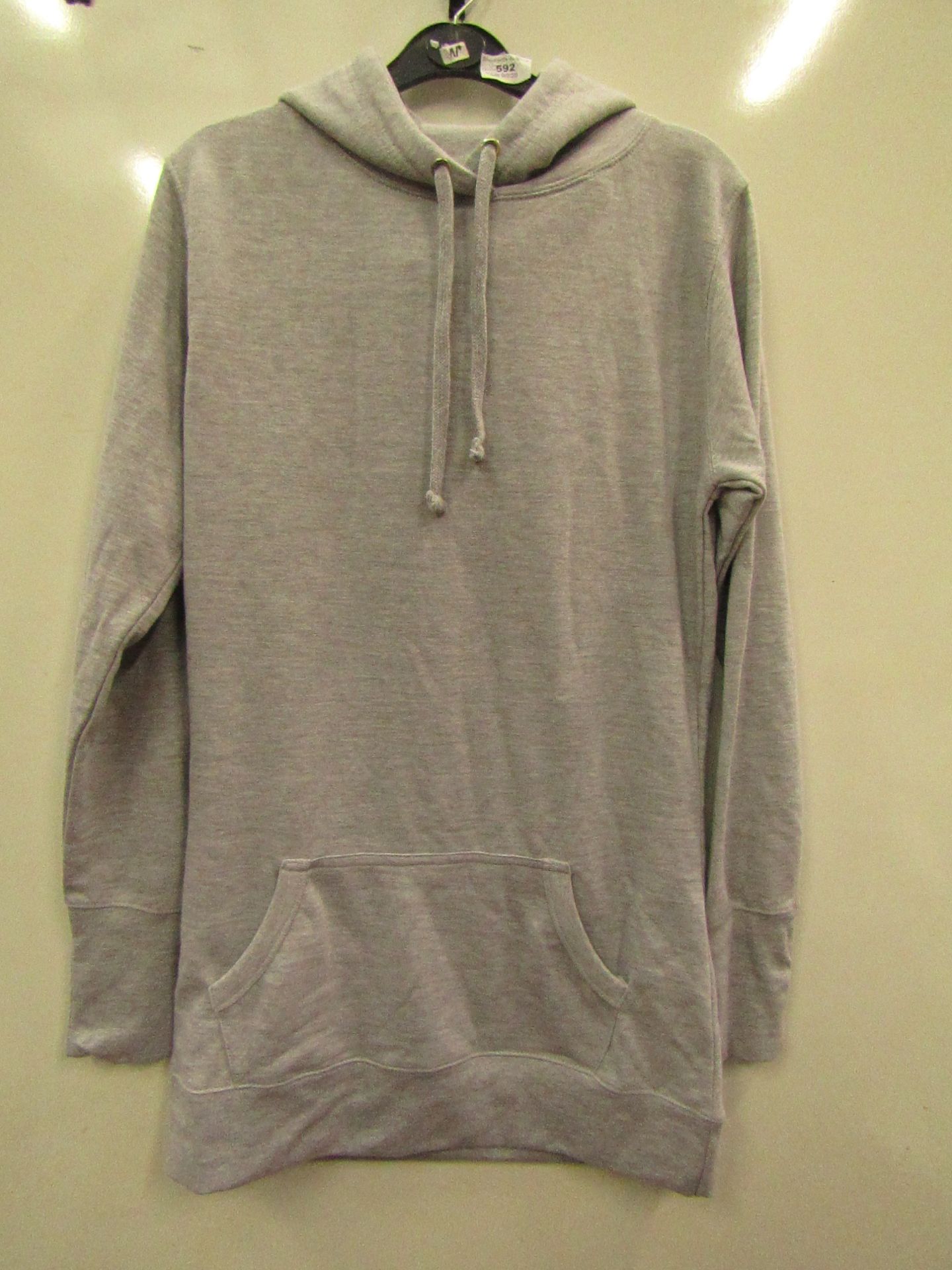 Just Hoods Ladies Longline Grey Hoody size XS new