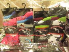 12 X Pairs of Ladies Sockaholic Design Socks size 4-7 new in packaging