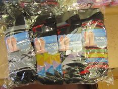 12 x Pairs of Ladies Design Socks size 4-7 new in packaging