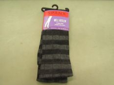 3 x Spanx by Sara Blackely Well Heeled Vintage stripe Sweater Knee Socks one size RRP £5 each on