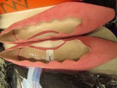 Next Ladies Pink Suede Flats size 8 new