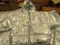 Childs Padded Silver Jacket age 10-11 yrs RRP £30 new in packaging
