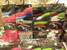 12 X Pairs of Ladies Sockaholic Design Socks size 4-7 new in packaging