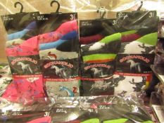 12 X Pairs of Ladies Sockaholic Design Socks size 4-7 new in packaging