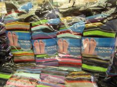 12 X Pairs of Mens Design Socks size 6-11 new in packaging