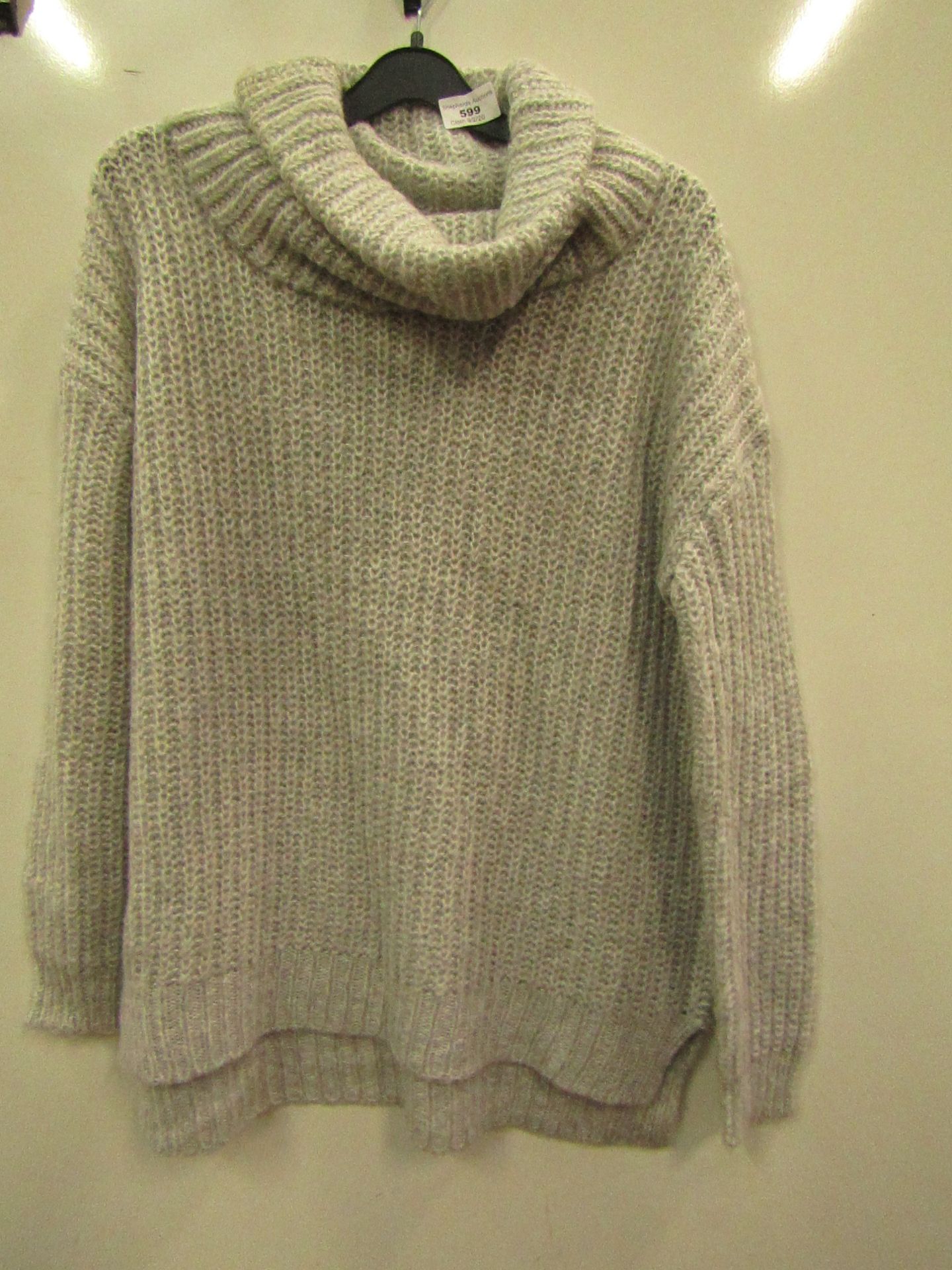 Onfire Grey Cowel Neck Jumper, Size 10