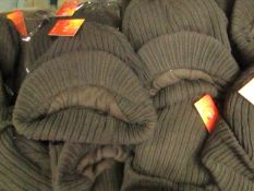 4 X Chunky Knit Fleece Lined Heat Insulators Peak Hats all new with tags