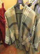 Avon Grey Tartan Reversable Shawl new & package