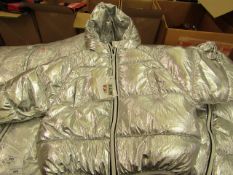 Childs Padded Silver Jacket age 8-9 yrs RRP £30 new in packaging