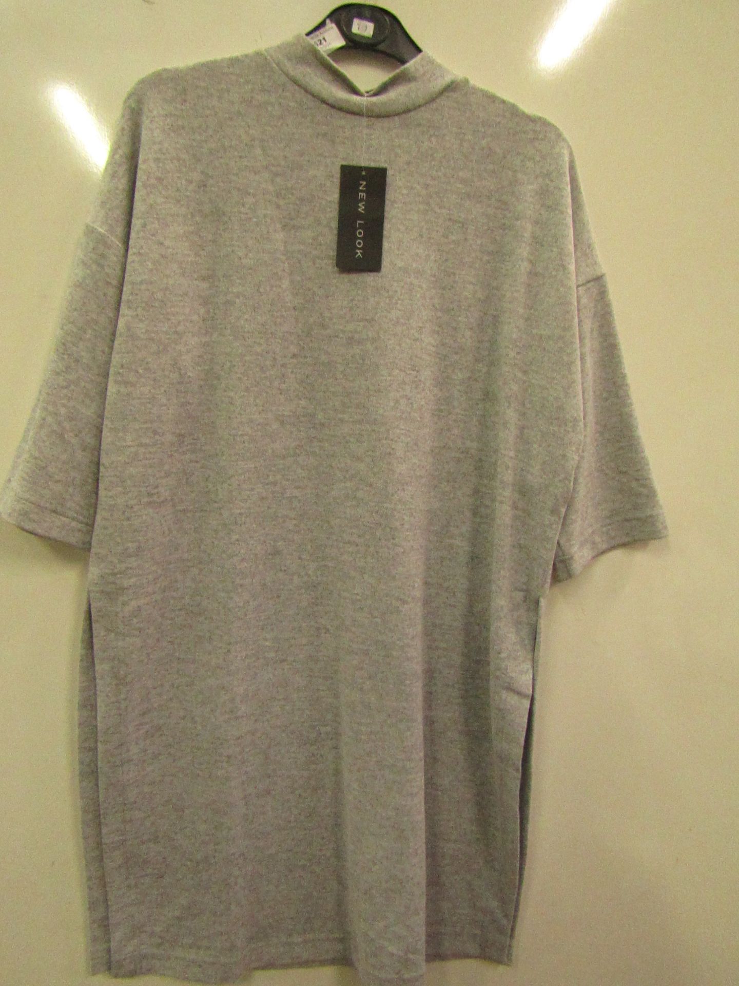 New Look Ladies Longline Brushed Grey Top size M new with tag