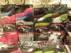 12 X Pairs of Ladies Sockaholic Design Socks size 4-7 new in packaging