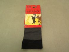 3 x Spanx by Sara Blackely Two-timin Reverserible Black/Charcoal Trouser Socks one size RRP £8