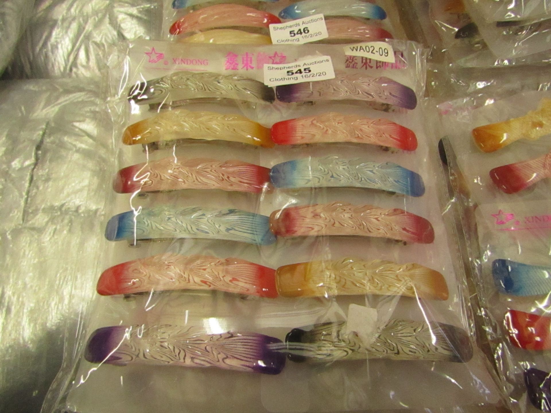 2 x packs of 12 per pack Decorative Hair Clips, RRP £1.99 each new & packaged
