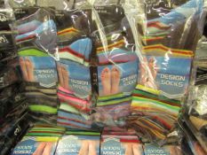 12 X Pairs of Mens Design Socks size 6-11 new in packaging