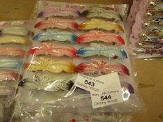 2 x packs of 12 per pack Decorative Hair Clips, RRP £1.99 each new & packaged