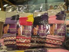 12 X Pairs of Ladies Design Socks size 4-7 new in packaging