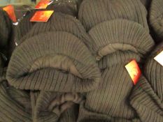 4 X Chunky Knit Fleece Lined Heat Insulators Peak Hats all new with tags