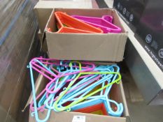 Approx 200 Kids Plastic Coathangers. New 7 Boxed