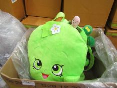 2 x Shopkins Plush Backpacks.new with tags