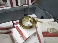 12 x 12v MR16 Satin Brass Downlights. Boxed