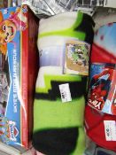 Ben 10 fleece blanket, new and packaged.