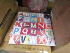 6 x Alphabet Canvas Prints. New & Packaged