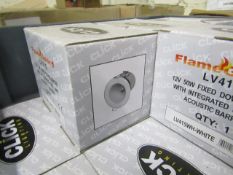 12 x 12V 50W Fixed Downlighters. Boxed