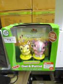 4 x Learning Friends Owl &Parrot Figure Sets With Board Books.New & packaged