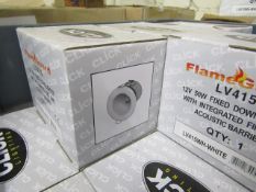 12 x 12V 50W Fixed Downlighters. Boxed