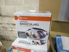 IN Tech's Compact Binoculars 21mm Objective Ruby Coloured Lenses 8 x 21 Compact Binoculars RRP £31.