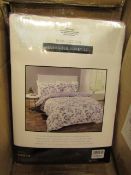 Sanctuary Elissia Purple Reversible Duvet Set Superking 100 % Cotton RRP £79.99 New & Packaged