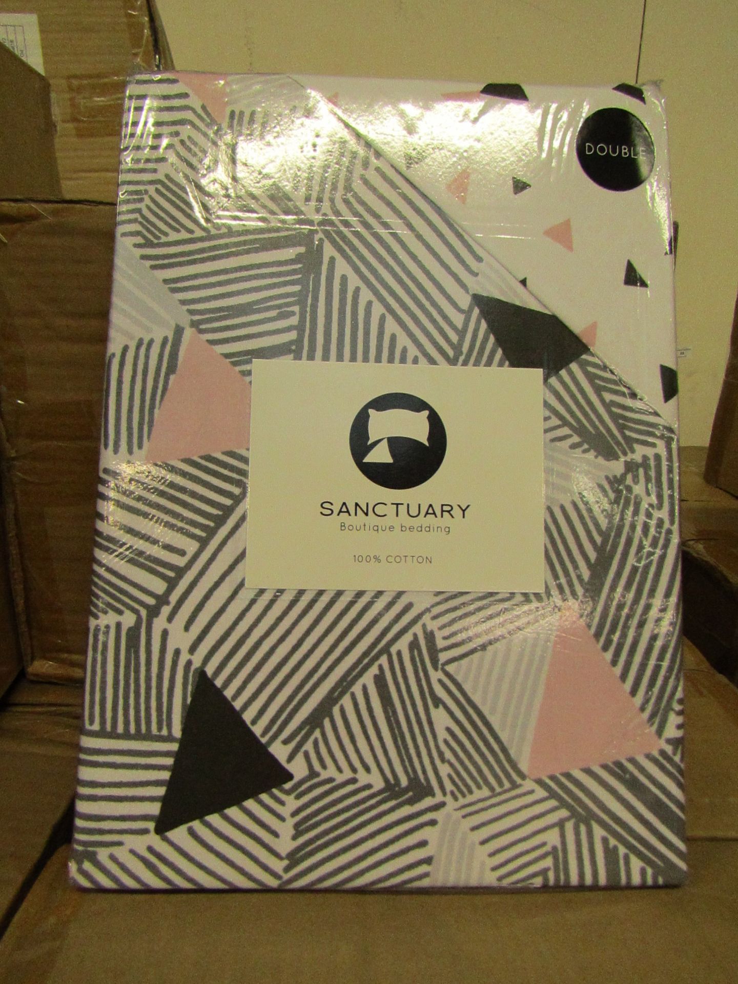 Sanctuary Bailey Multi Coloured Duvet Set Double 100 % Cotton New & Packaged