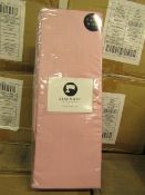 Sanctuary Fitted Sheet With Deep Box Blush Double 100 % Cotton RRP £20 new & Packaged
