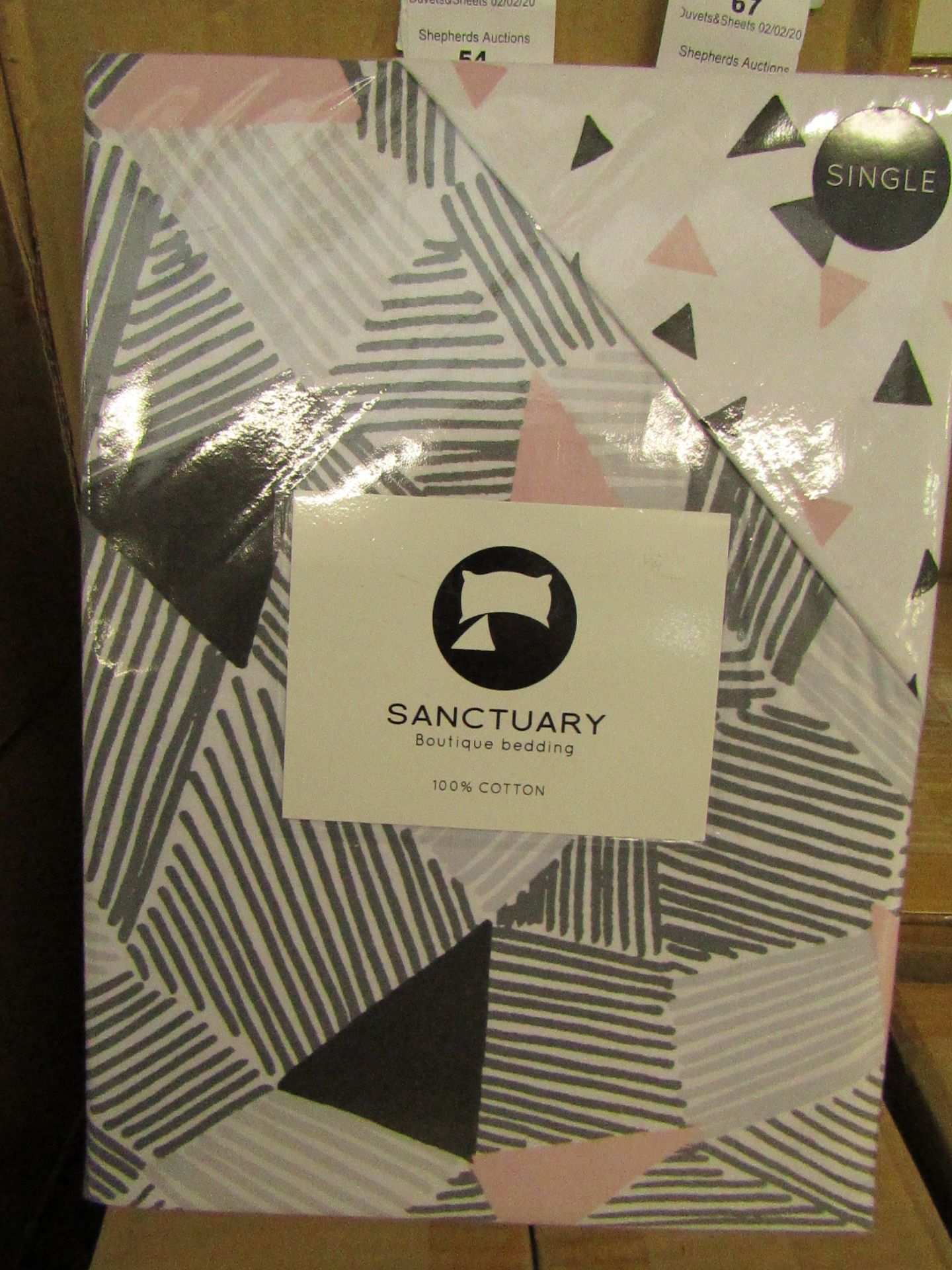 Sanctuary Bailey Multi Coloured Reversible Duvet Set Single,100% Cotton RRP £49.99 New & Packaged