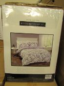 Sanctuary Elissia Purple Reversible Duvet Set Double 100 % Cotton RRP £59.99 New & Packaged