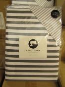 Sanctuary Harper Mono Superking Reversible Duvet Set,100 % Cotton RRP £79.99 New & Packaged